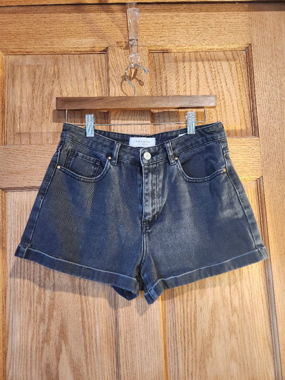 Women's PacSun High Rise Mom Denim Faded Jean Shorts size 27